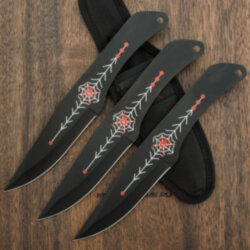 Knives throwing pirate sport 10 black 3pcs in a case (MA-103)