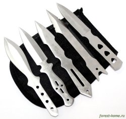 Throwing knives 5pcs 130mm in a case (cordura)